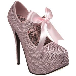 BLUSH PINK RHINESTONE STILETTO HEELS